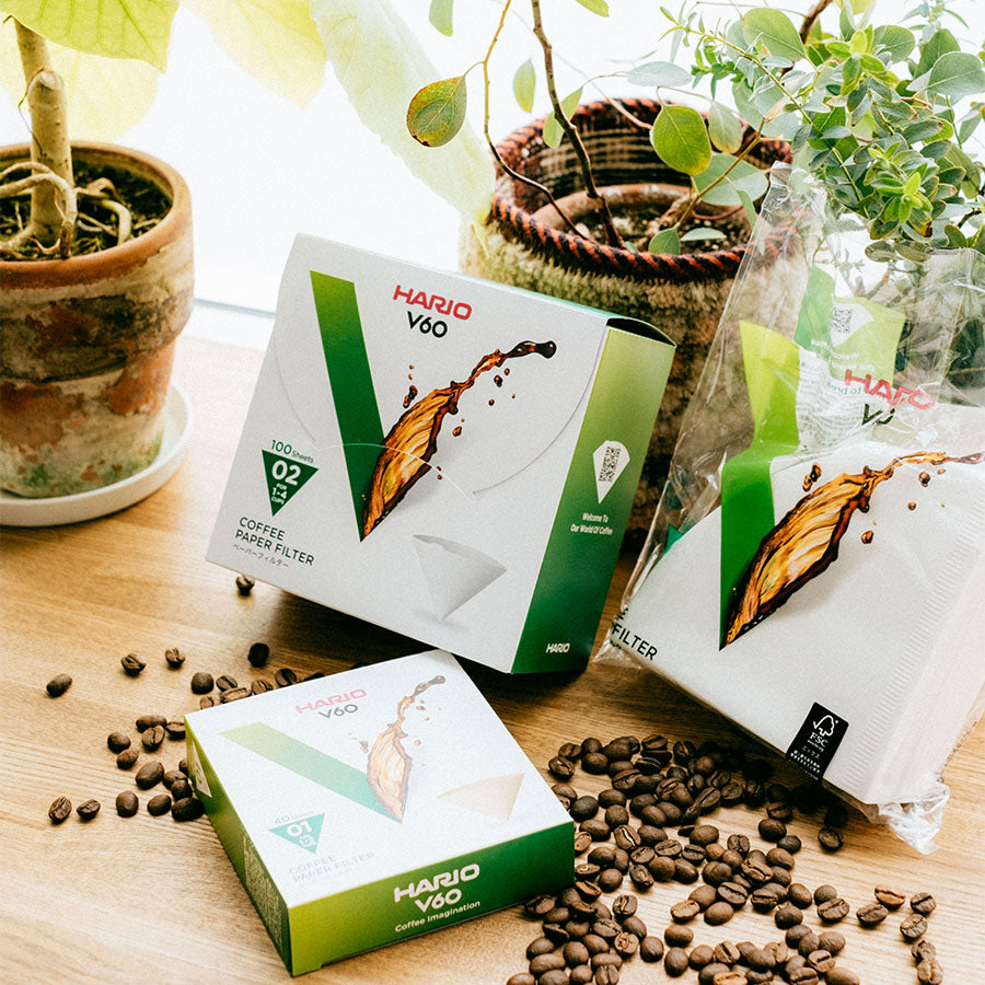 Paper Filter V60 02 - White 100 Sheets