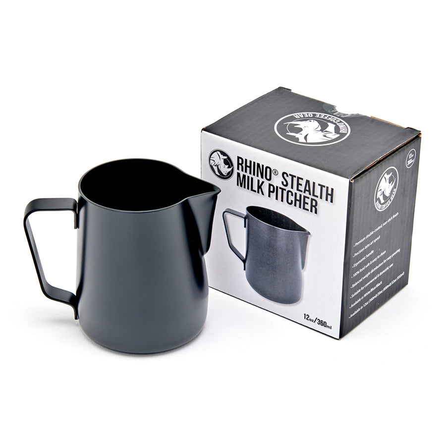 Rhino Stealth Milk Pitcher 360/600ml - Black